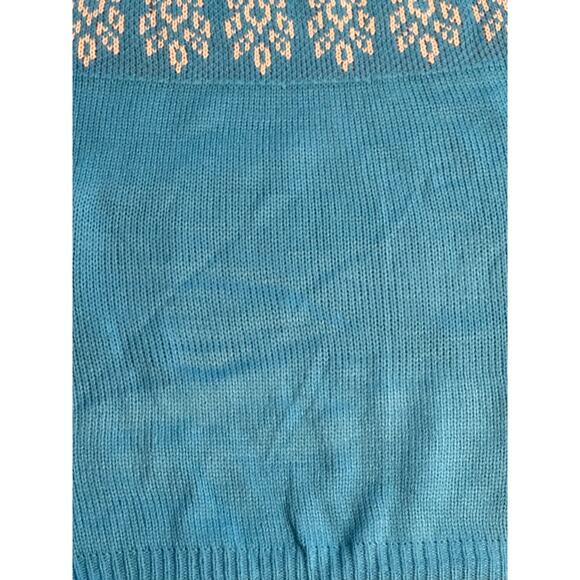 Women's Round-neck Loose Blue white browm Fashion Pullover Sweater winter skiing - Picture 5 of 6